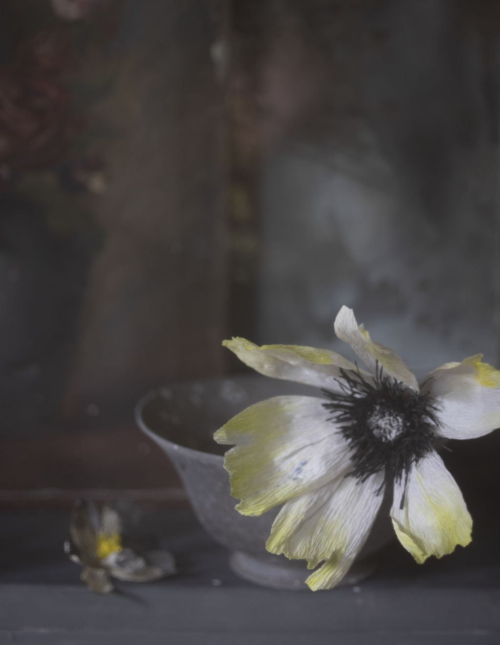 White Flower on Bowl